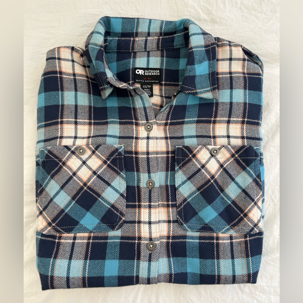 Vibrant Blue Button Up Flannel